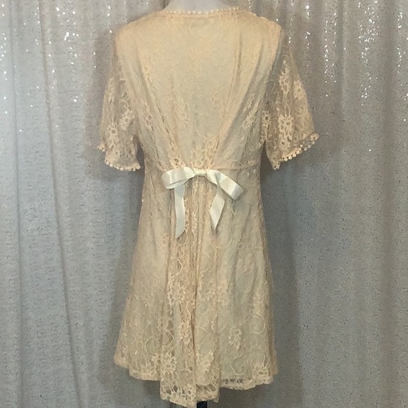 Cream Lace Everleigh Mini Dress - Picture 4 of 5